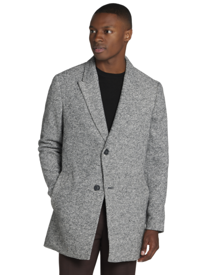 Joseph Abboud Modern Fit Tweed Topcoat Men s Outerwear Moores Clothing