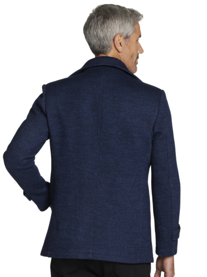 Wool coat with bib on sale