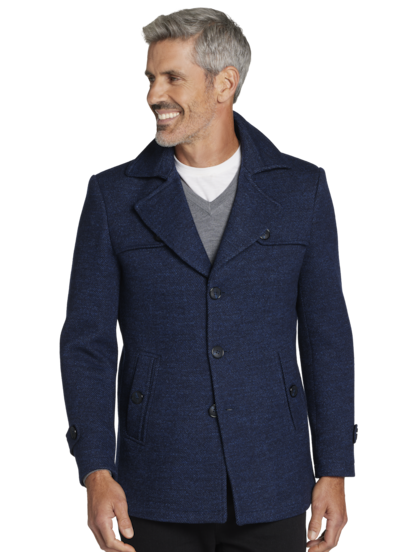 Awearness Kenneth Cole Modern Fit Wool blend Coat With Bib Vest Men s Outerwear Moores Clothing