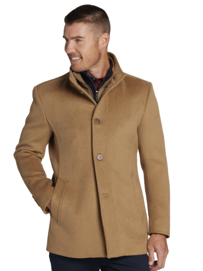 Joseph Abboud Modern Fit Classic Carcoat With Zippered Bib Men s Outerwear Moores Clothing