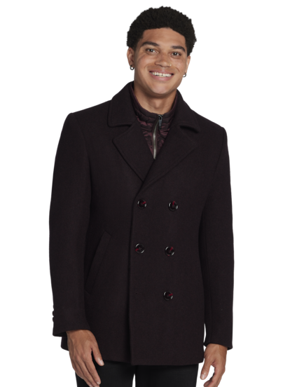 Joseph Abboud Modern Fit Peacoat With Zip Out Puffer Bib Men s Outerwear Moores Clothing