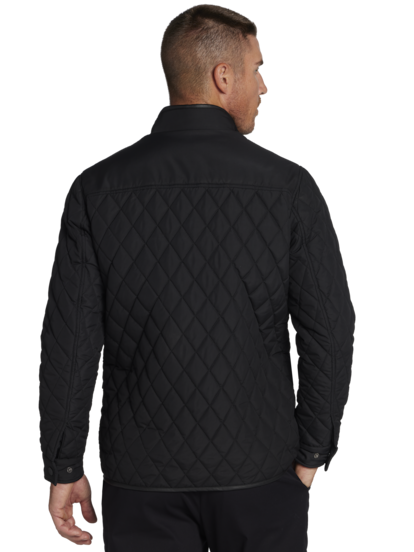 Joseph abboud black quilted coat sale
