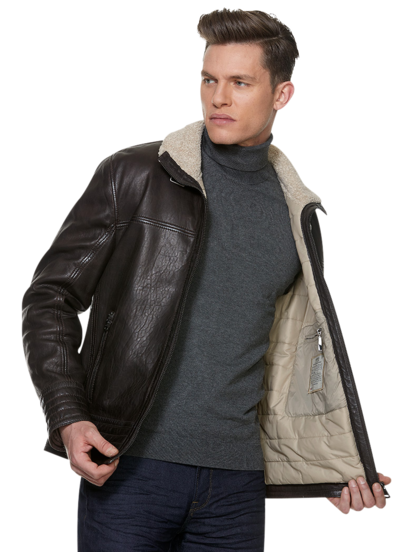 Sherpa collar moto jacket store