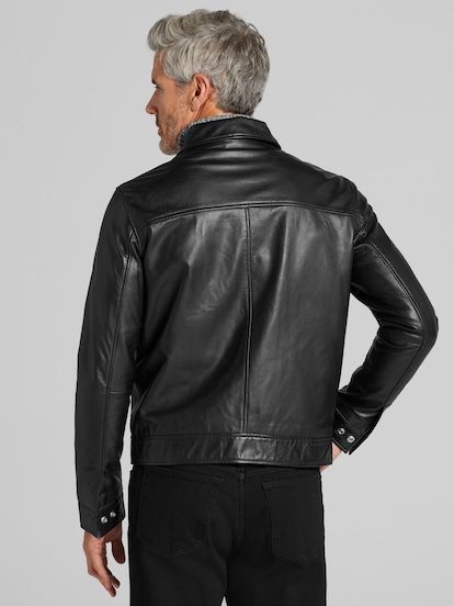 Sly & Co Full-zip Leather Jacket | Men's | Moores Clothing