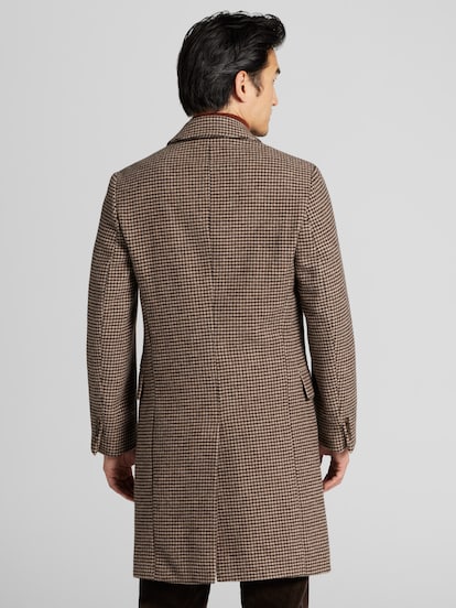 Joseph Abboud Houndstooth Topcoat | Men's Outerwear | Moores Clothing