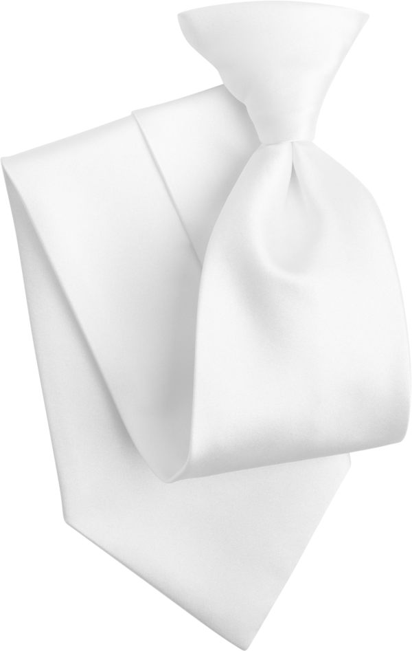 Primetime White Euro Tie (7350PRWHT)