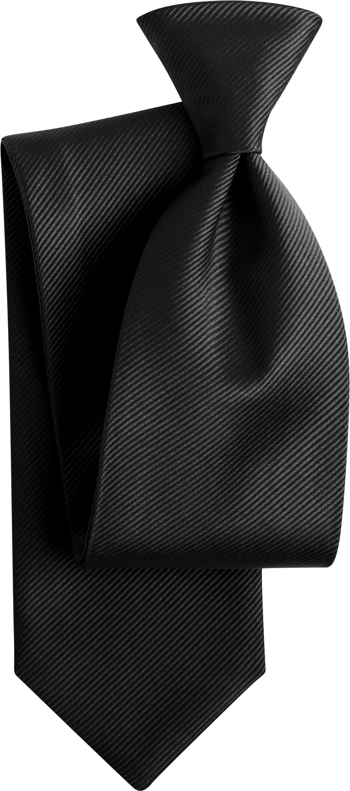 Cravate Euro Duet noire en faille (7370DFBLK)