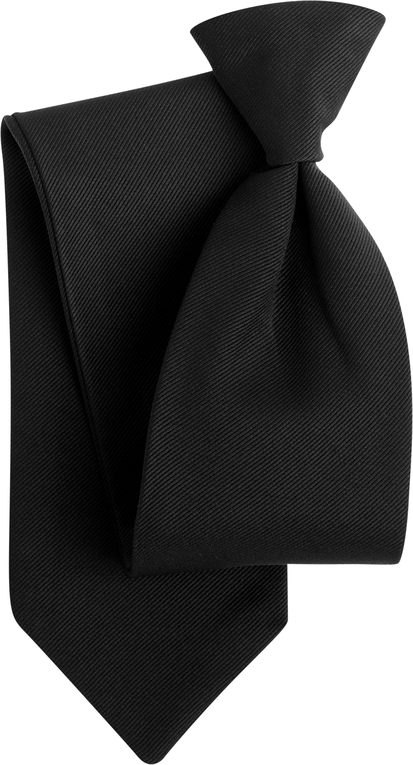 Cravate Euro à gros-grain (7371VWBLK)