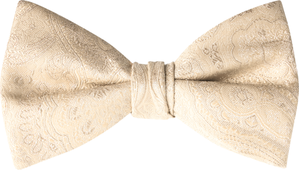 Duet Ivory Paisley Bow Tie (7460DPIVR)