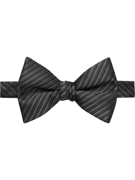 Calvin Klein Stripe Pre-tied Bow Tie | Men's Accessories | Moores Clothing