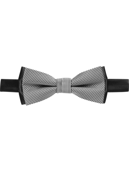 Calvin Klein Stripe Pre-tied Bow Tie | Men's Accessories | Moores Clothing