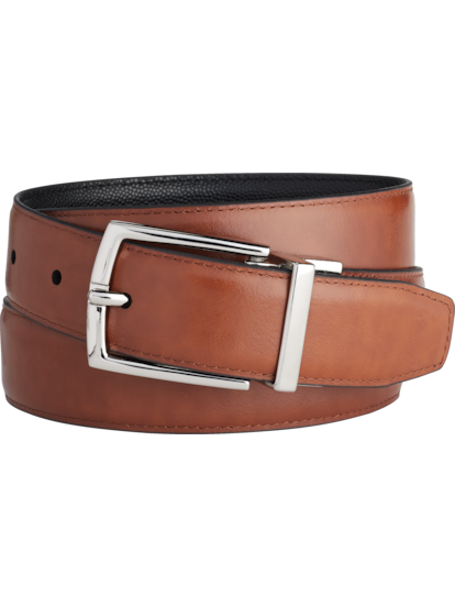 Joseph Abboud Reversible Pebble Texture Buckle Belt