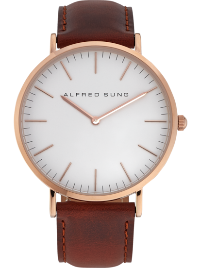 Leather analog store watch