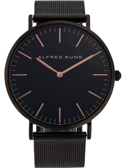 Alfred Sung Mesh Band Black Watch Men s Accessories Moores Clothing
