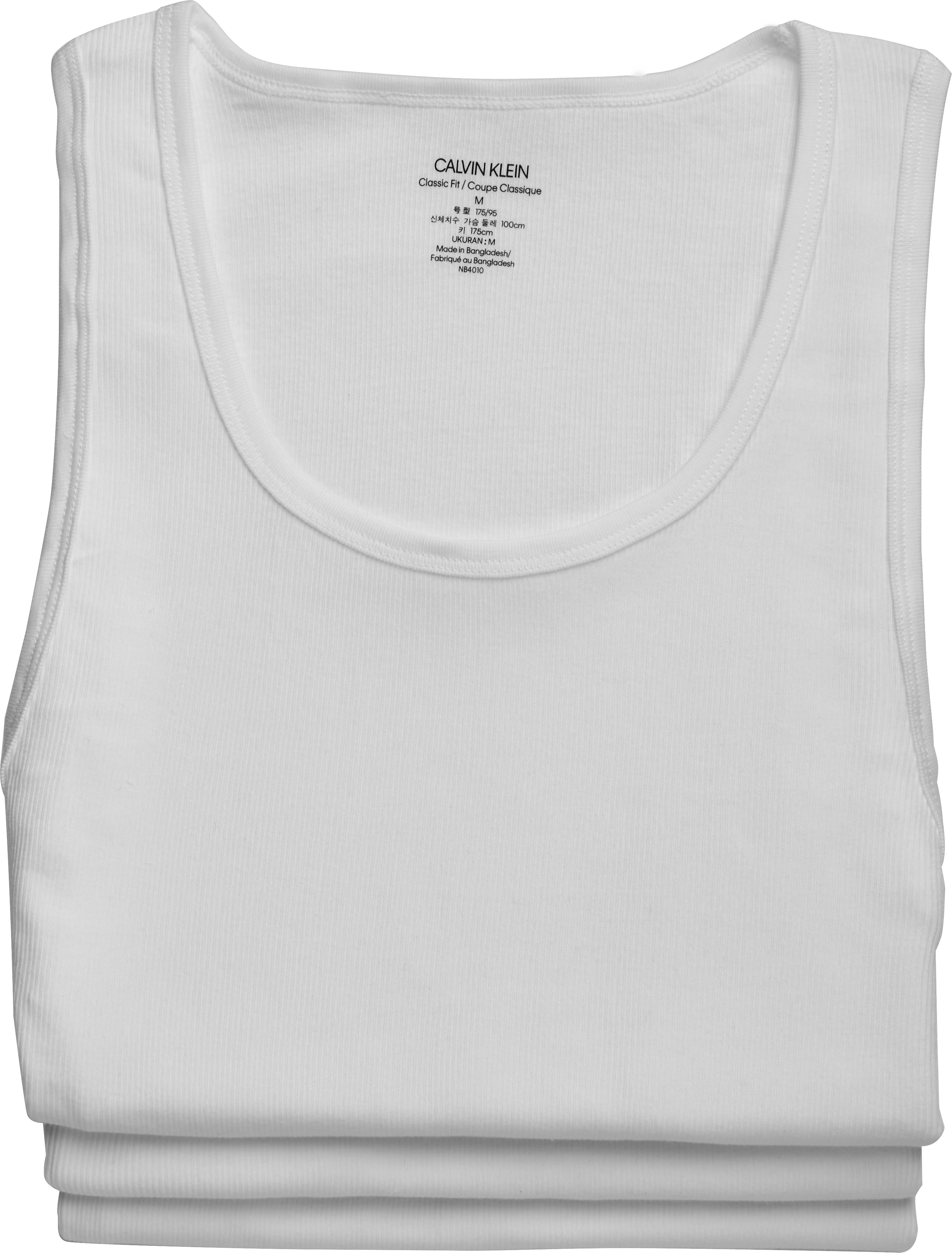 Calvin Klein Cotton Basic Ribbed Tank 3-pack, Men's Accessories