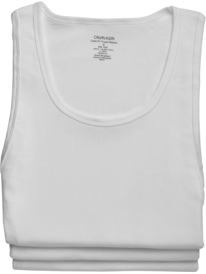 Calvin Klein Cotton Basic Ribbed Tank 3-pack | Men's Accessories | Moores  Clothing