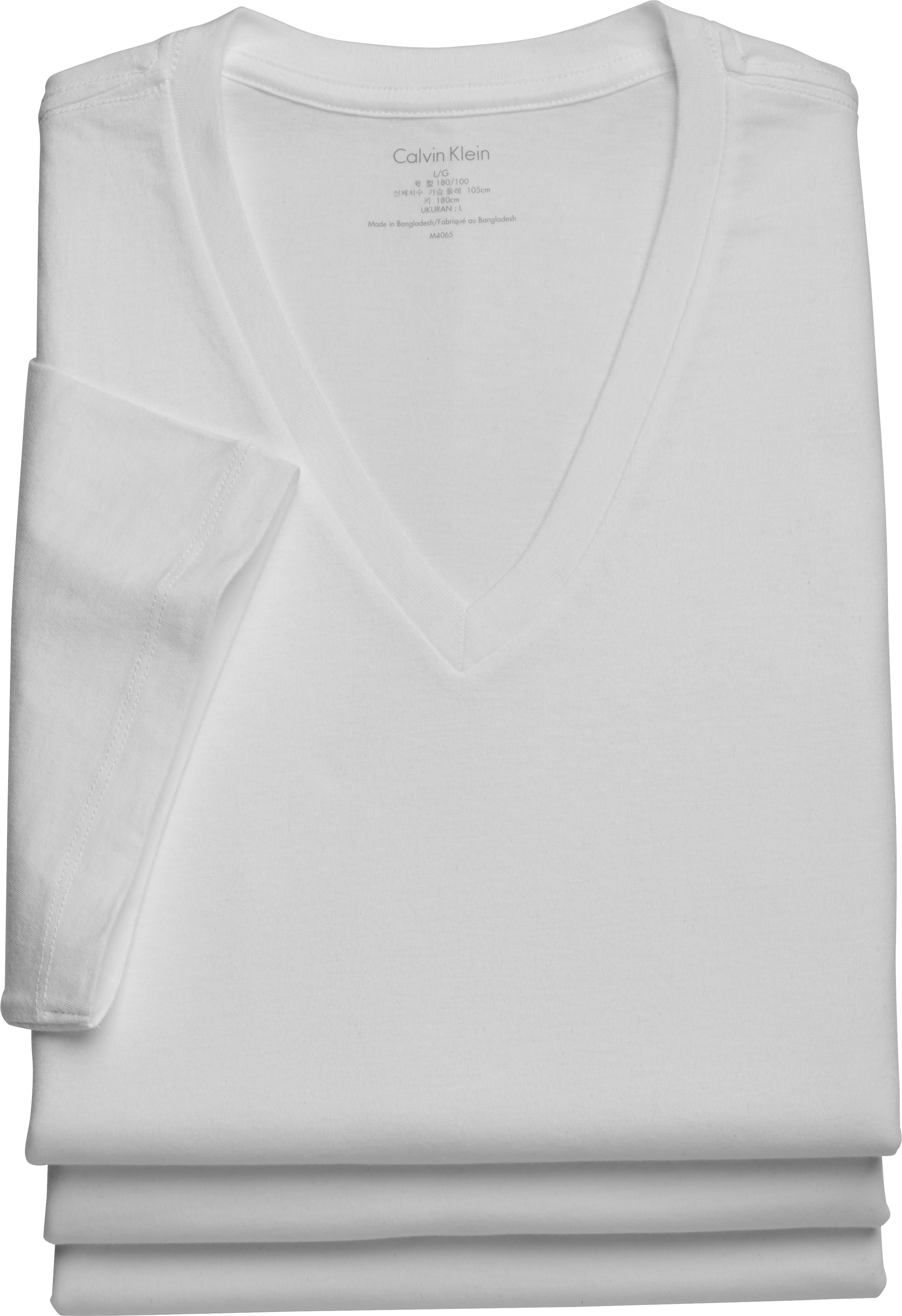 Cotton Stretch Classic Fit V-Neck T-Shirt - 3 Pack by Calvin Klein