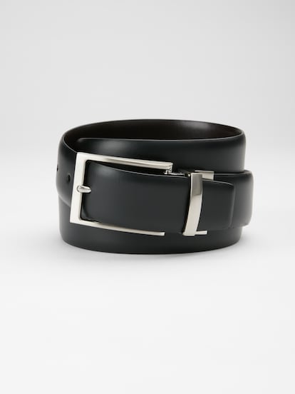 Calvin Klein 35mm Silver Tone Buckle Reversible Belt Men s