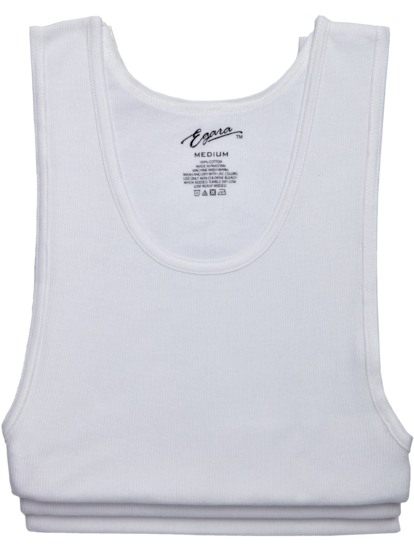 4 PK Mens WHITE Tank Top A-Shirt Ribbed Undershirt PACK 4 XL (58-60