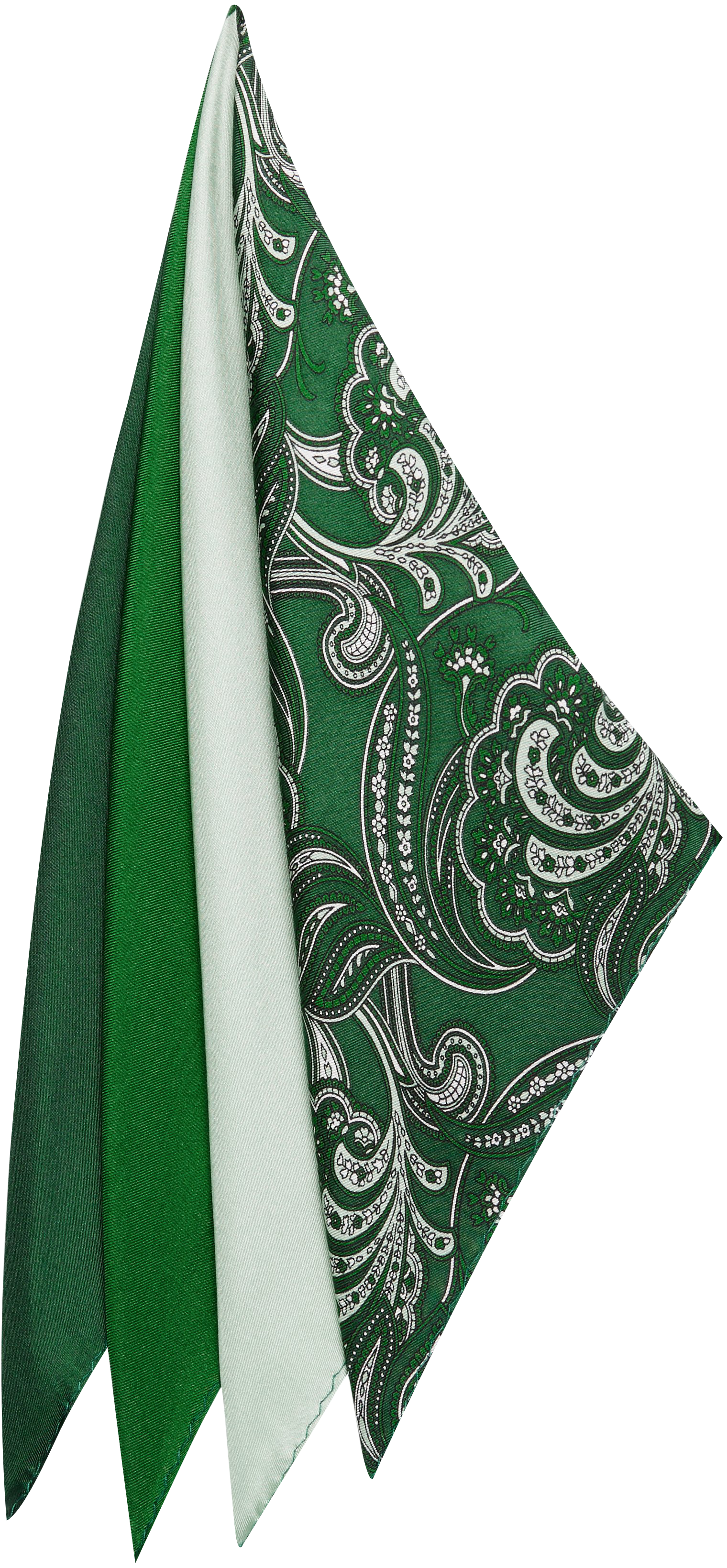 Pochette de soie verte à 4 panneaux (8502GRN)