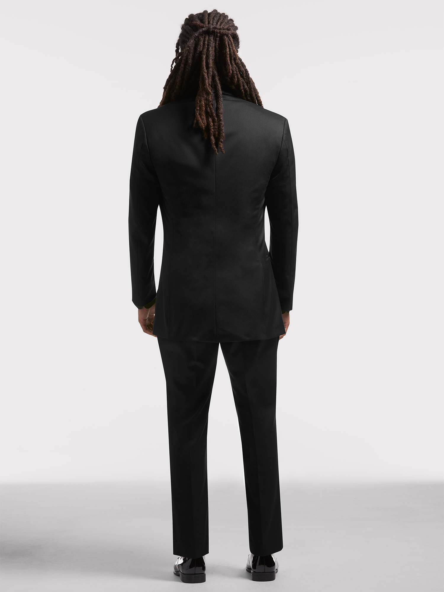 Blue Notch Lapel Suit, Black by Vera Wang