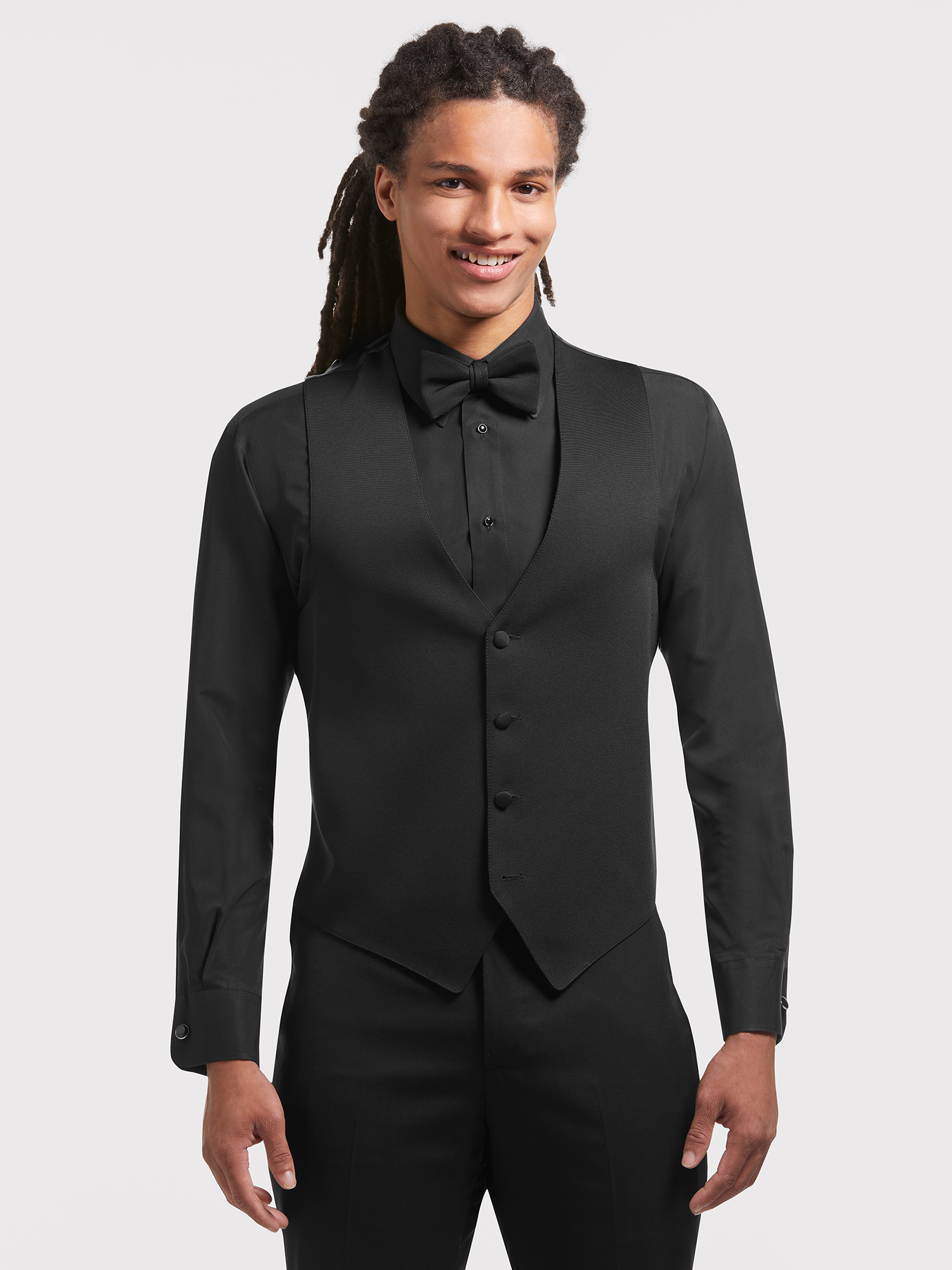 Men's Black Suit Jacket with Satin Notch Lapel - Suit Lab