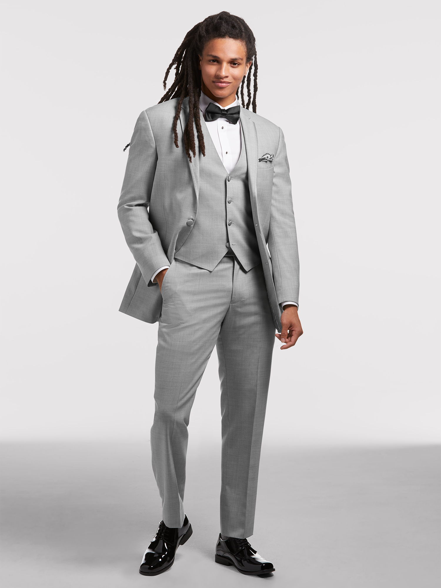 Light Grey Notch Lapel Tux by Joseph Abboud