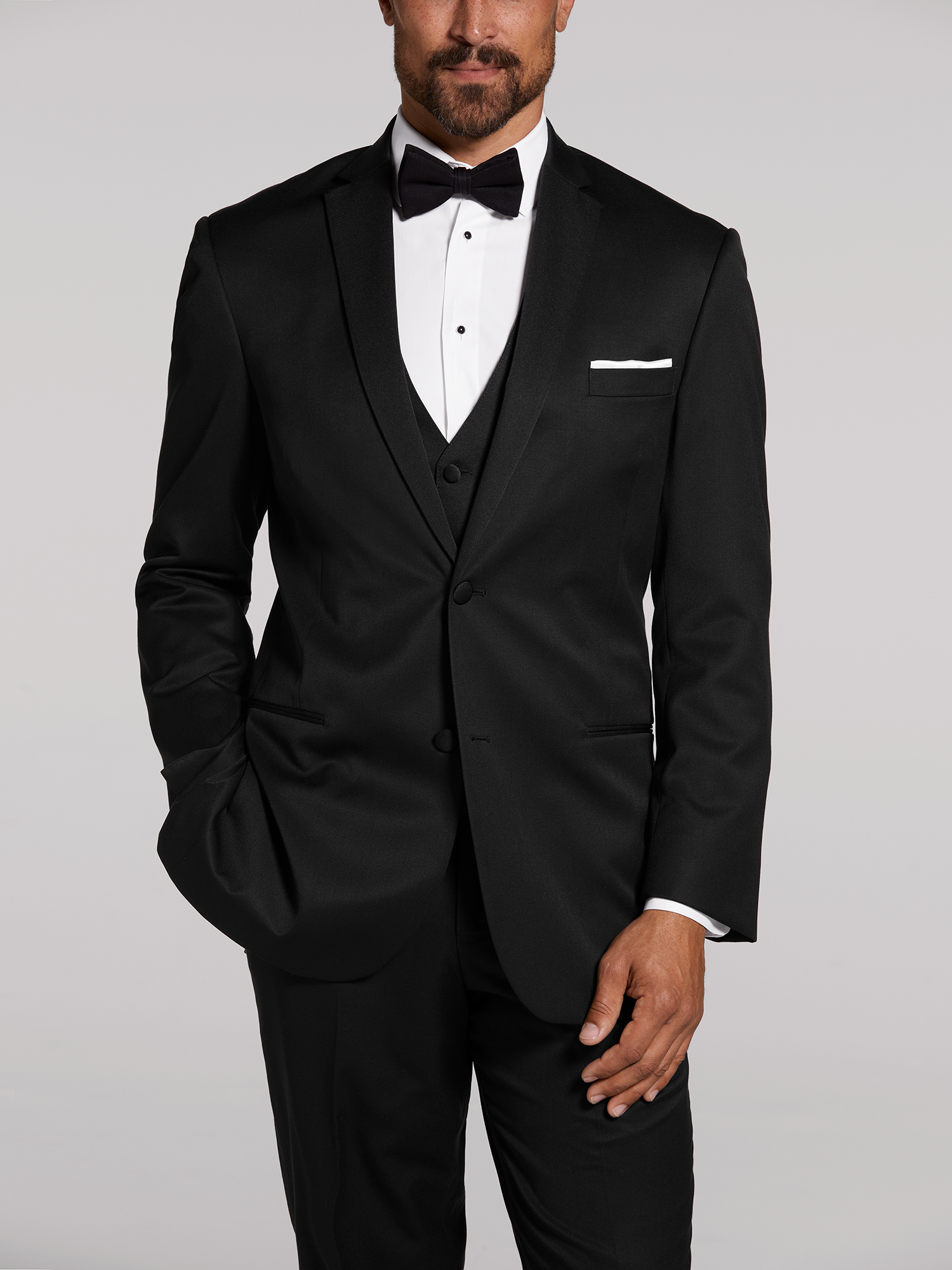 Black Notch Lapel Tux | Black by Vera Wang | Tuxedo Rental