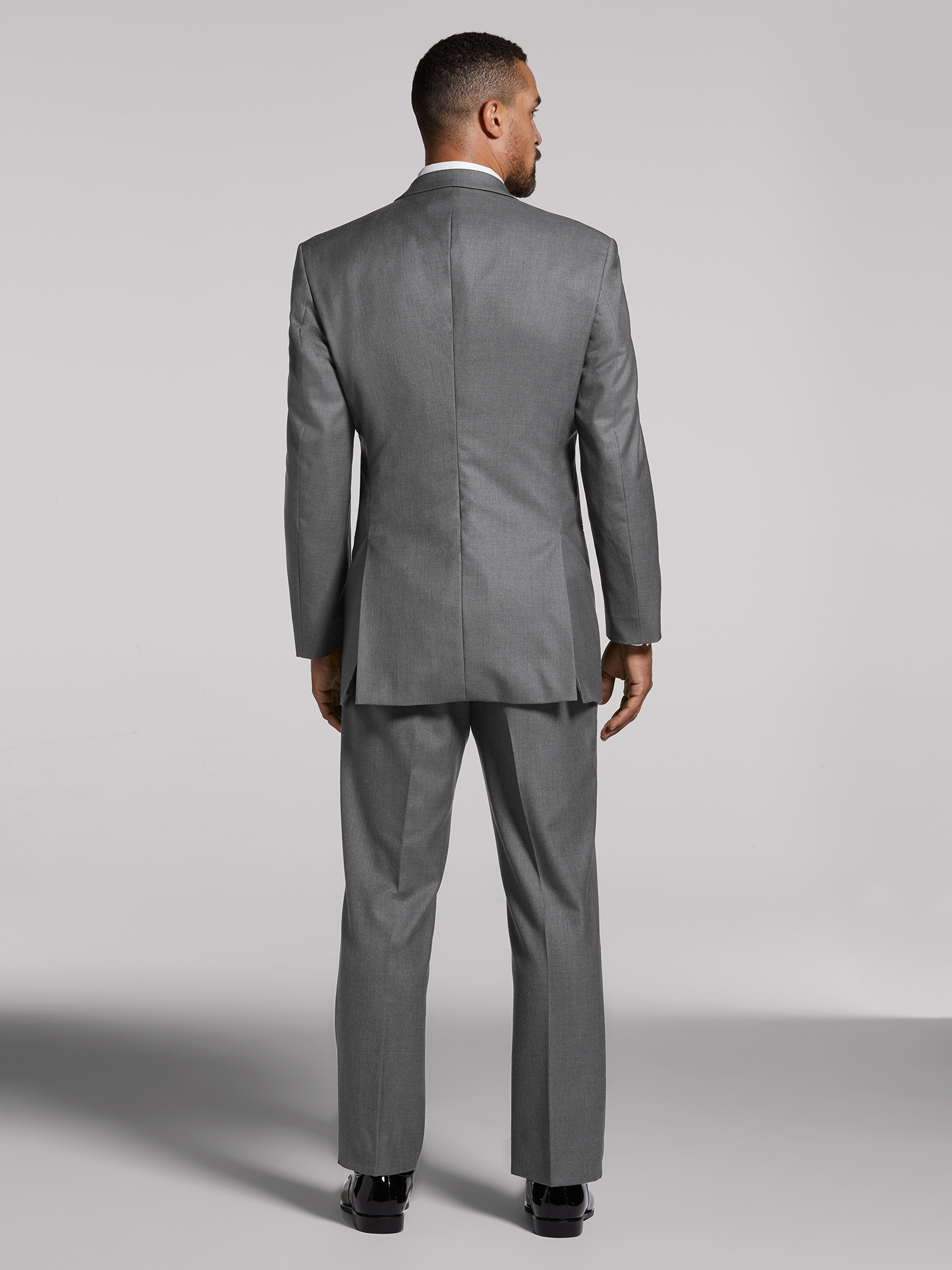 Heather Grey Notch Lapel Performance Suit