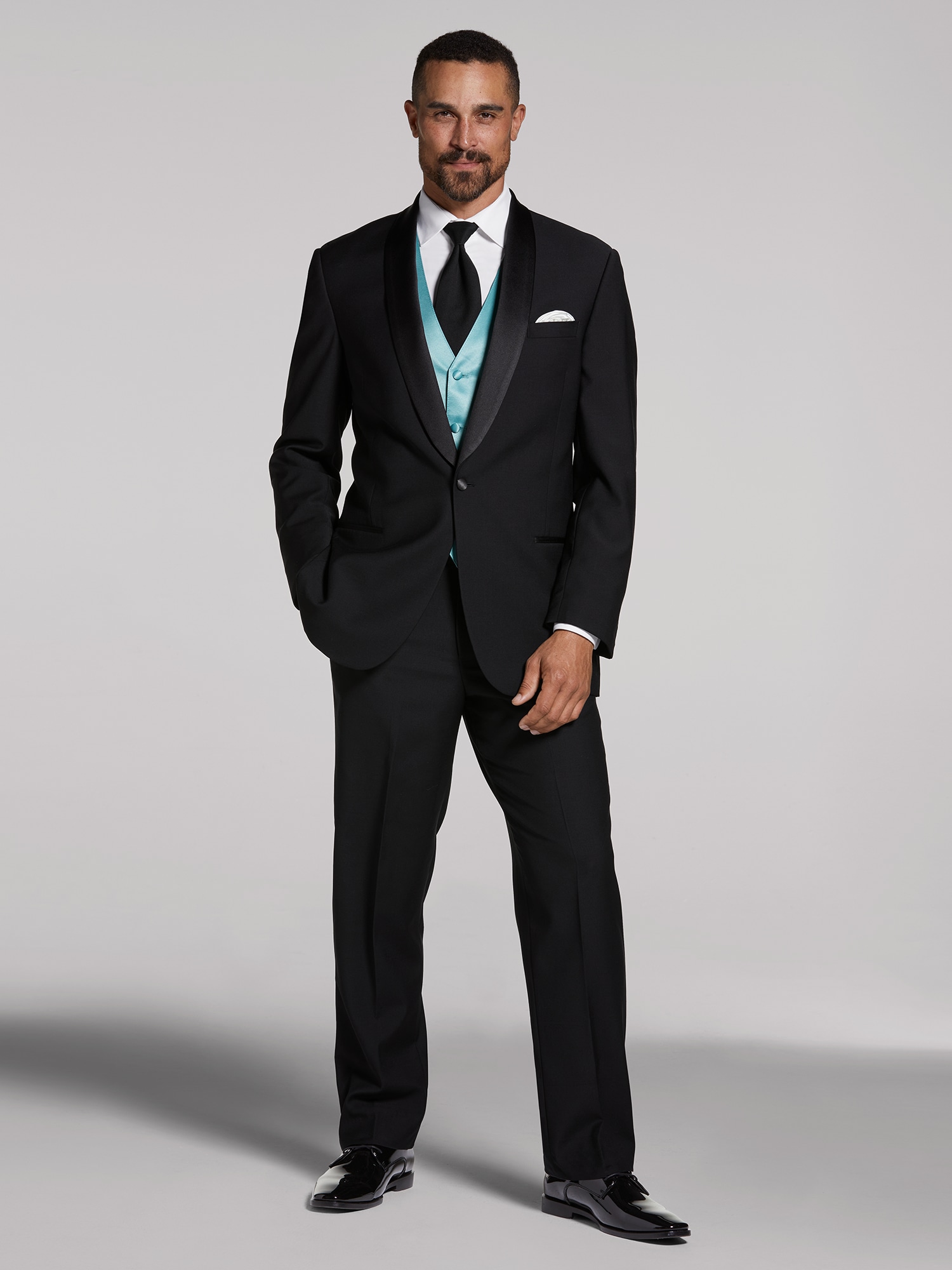 Men Black Suits Wedding Suit 3 Piece Suits Prom Suits, One Button  Cummerbund Tuxedo, Black Slim Fit Shawl Lapel Cummerbund Tuxedo 