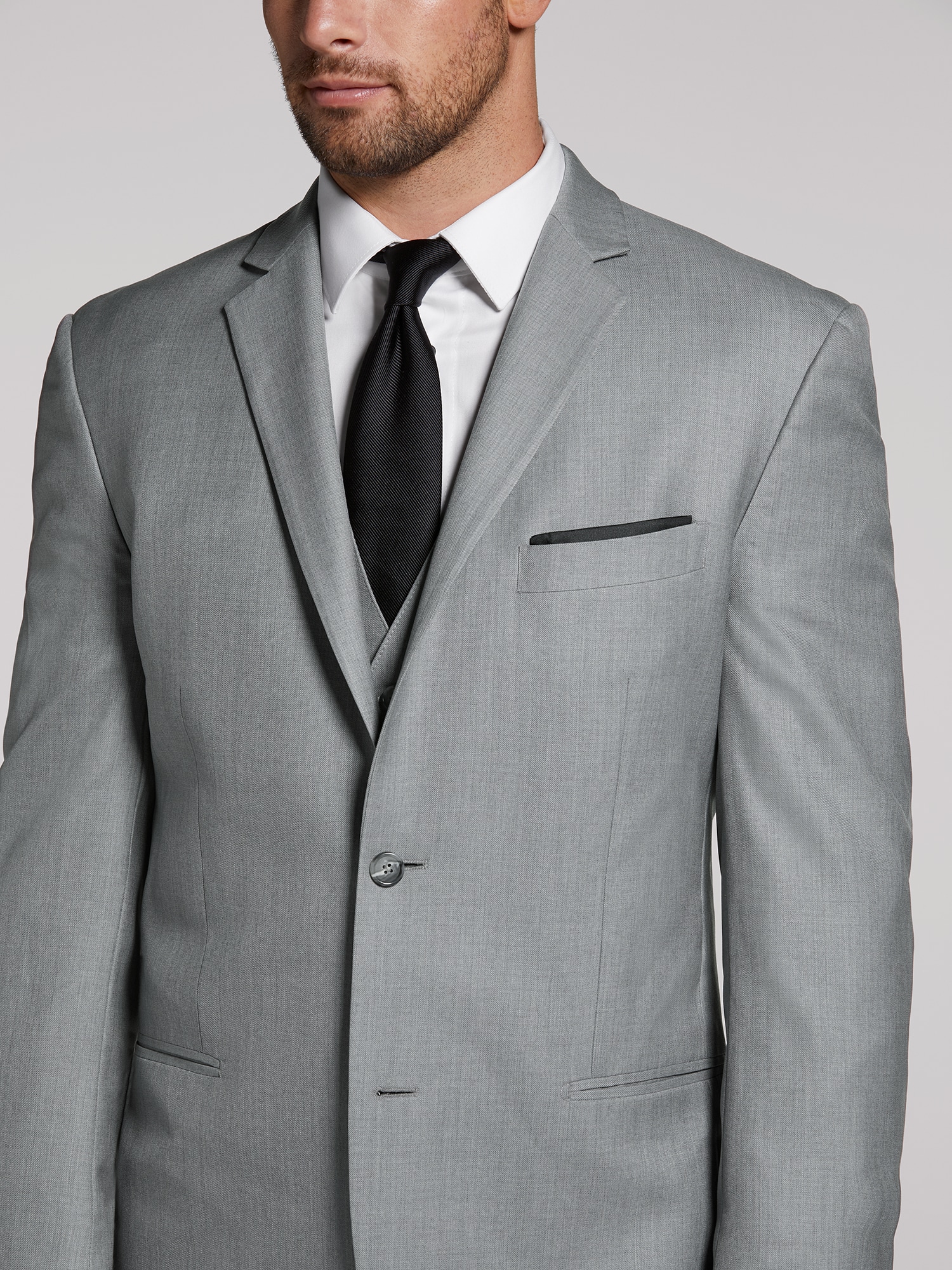Vintage Men's Grey Suit by Pronto Uomo Suit Rental