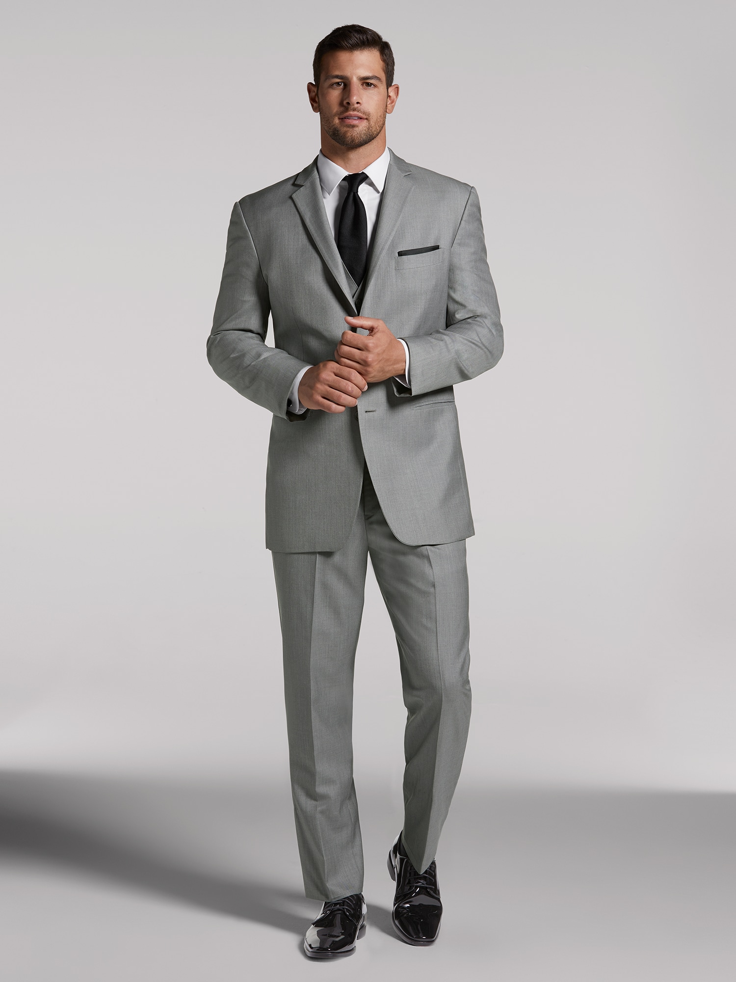 Vintage Men's Grey Suit by Pronto Uomo