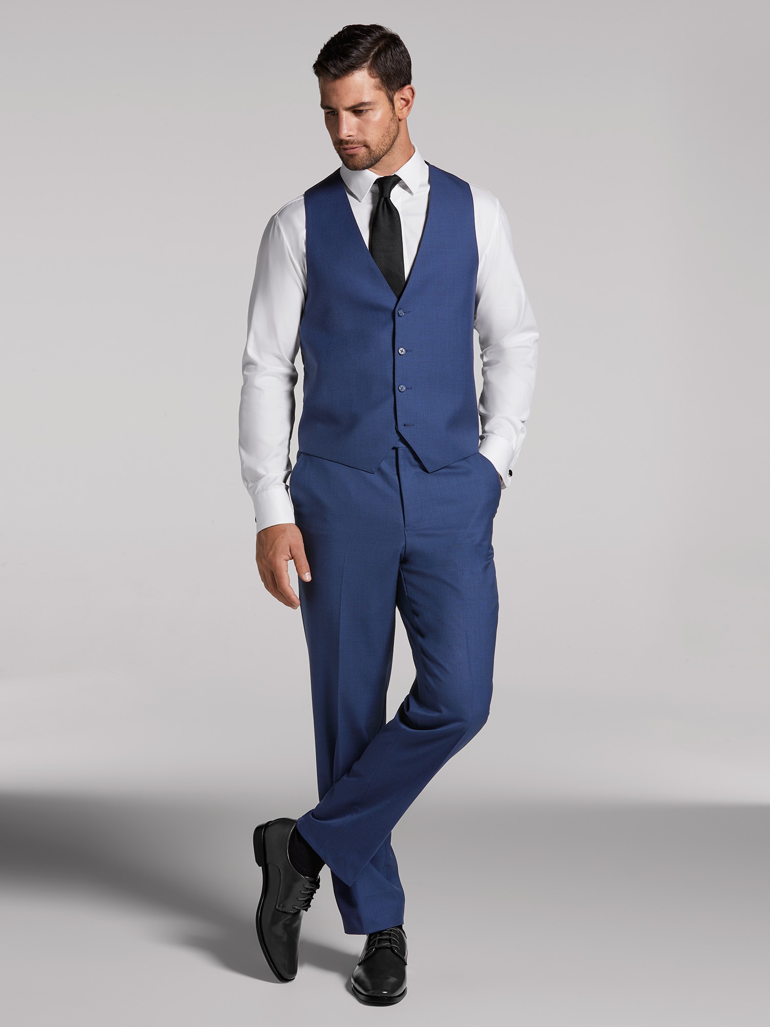 Moores calvin deals klein blue suit