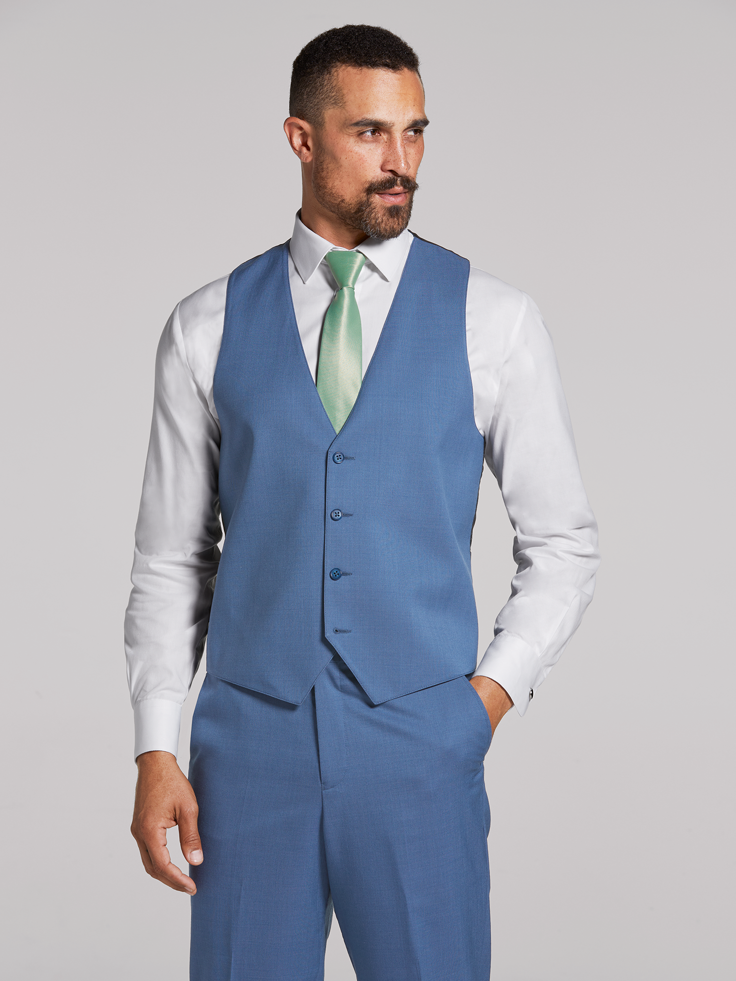 Navy suit hot sale green waistcoat