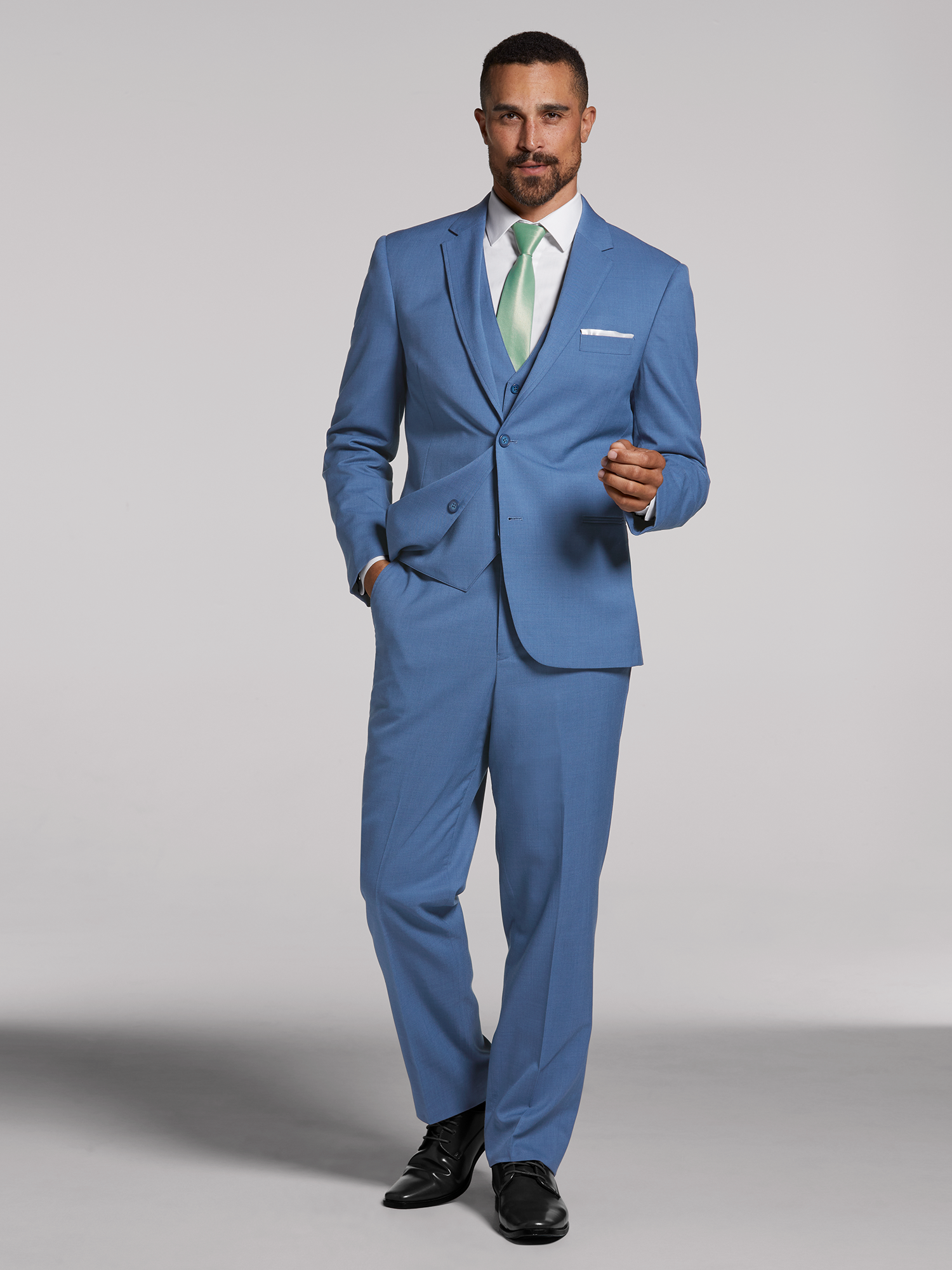 Blue Performance Wedding Suit by Calvin Klein