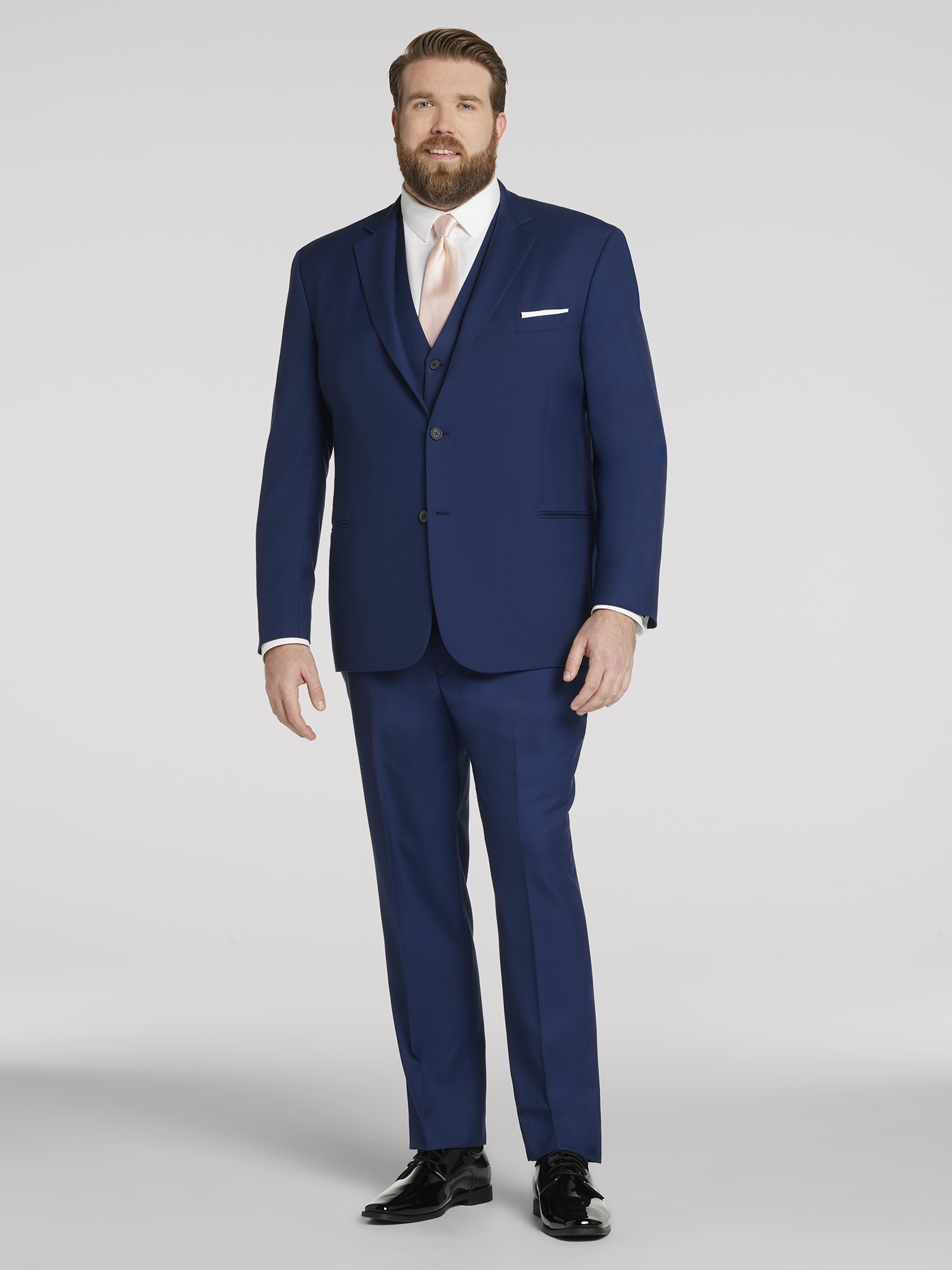 Blue Notch Lapel Suit, Black by Vera Wang