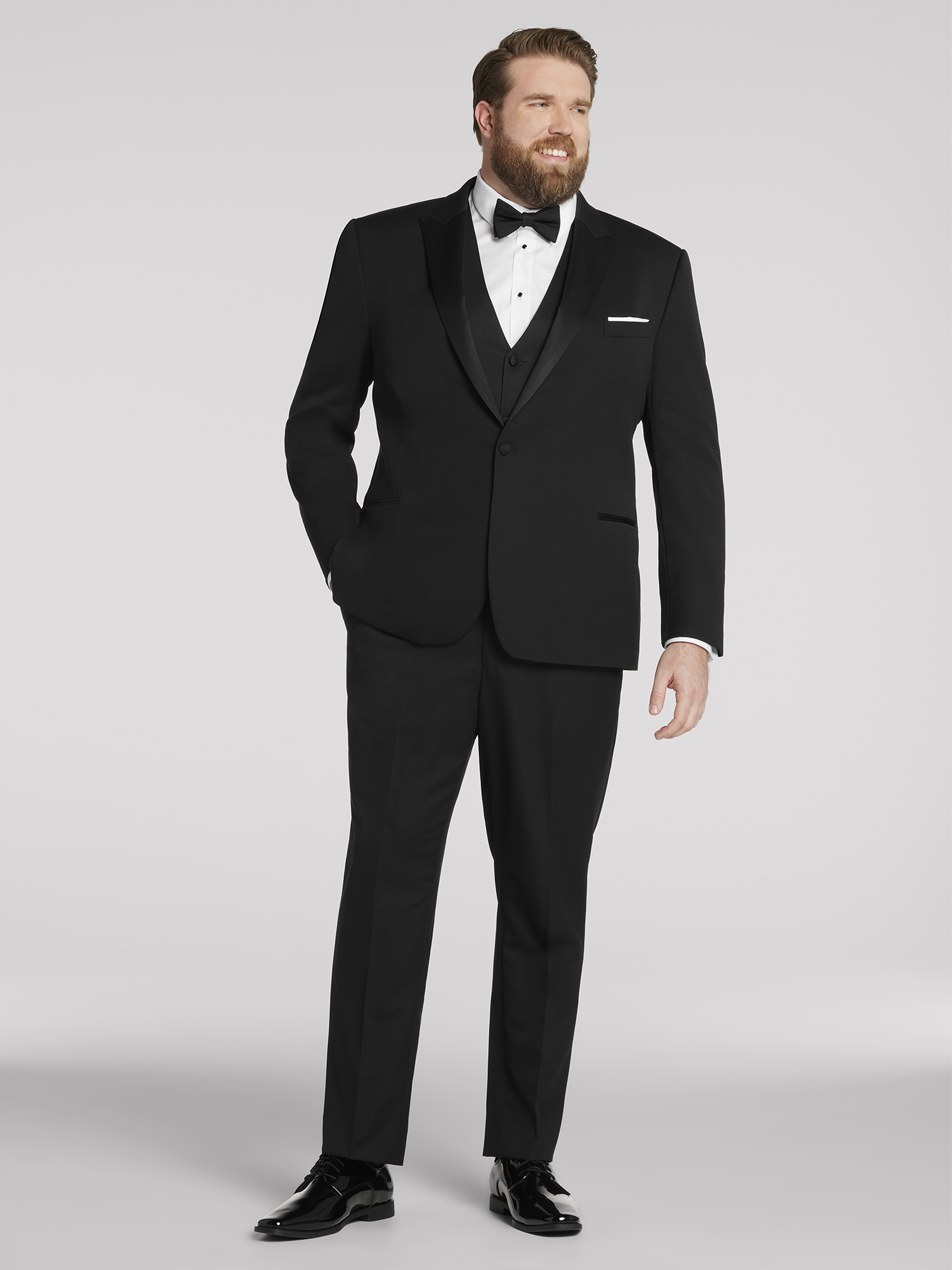 Inhzoy Costume Smoking Homme Slim Fit Smoking Business Gentleman