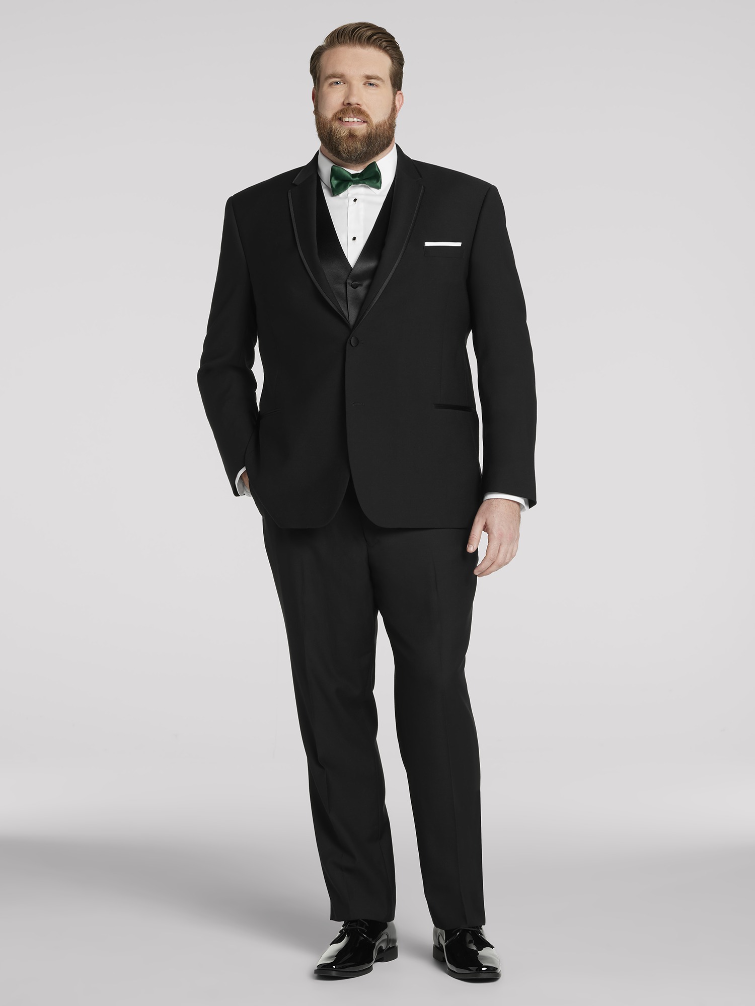 Calvin klein black peak cheap lapel tuxedo