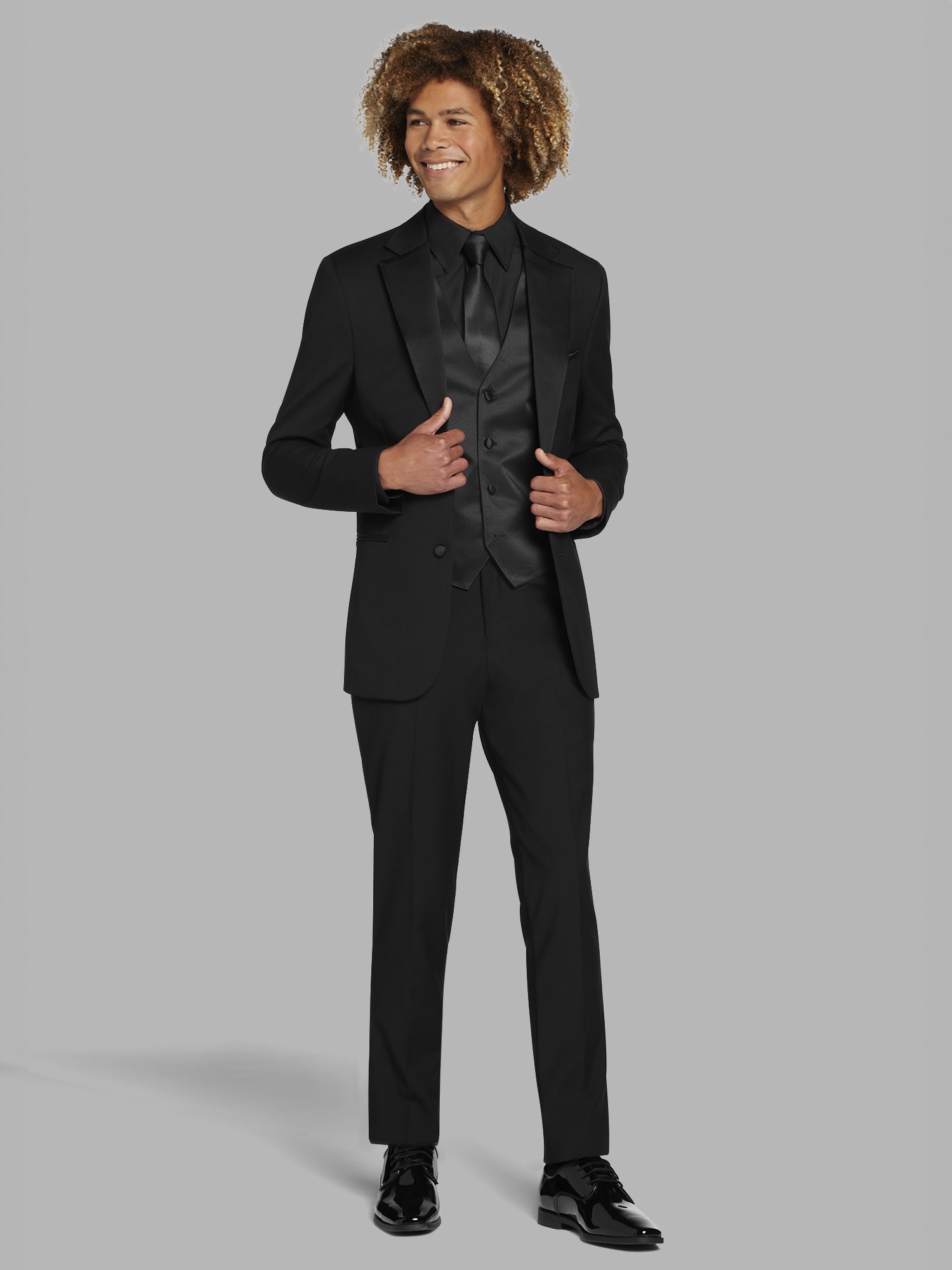 Black Notch Lapel Tuxedo by Pronto Uomo