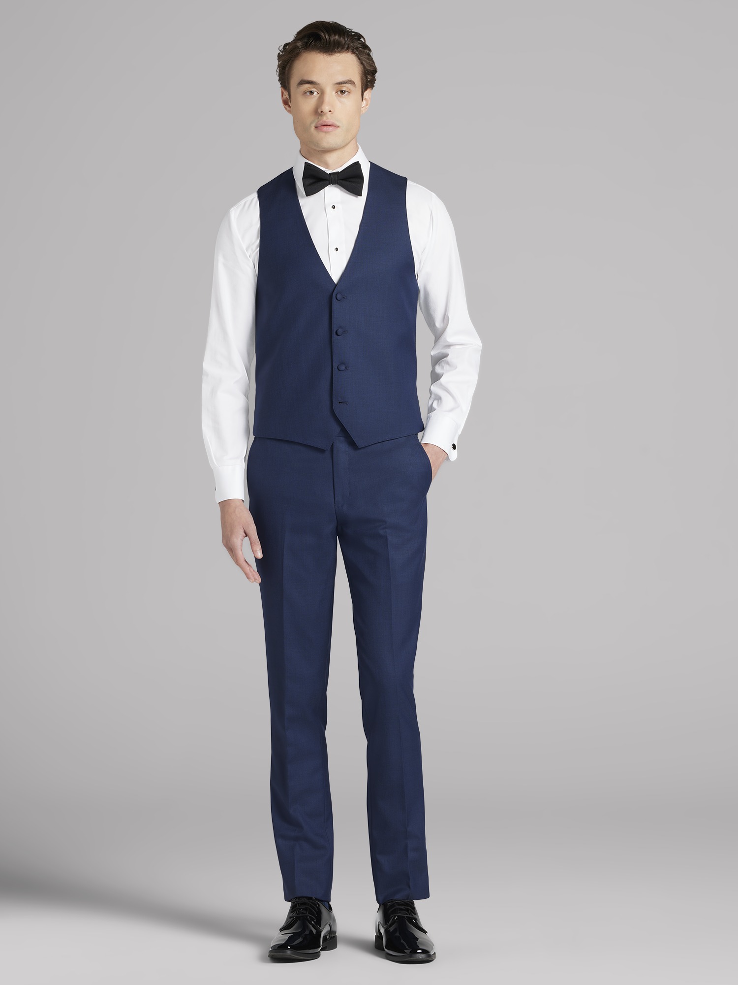Smoking BLACK by Vera Wang minuit avec revers crantés noirs