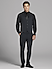 Complet Calvin Klein gris fusain en laine haute performance avec revers crantés