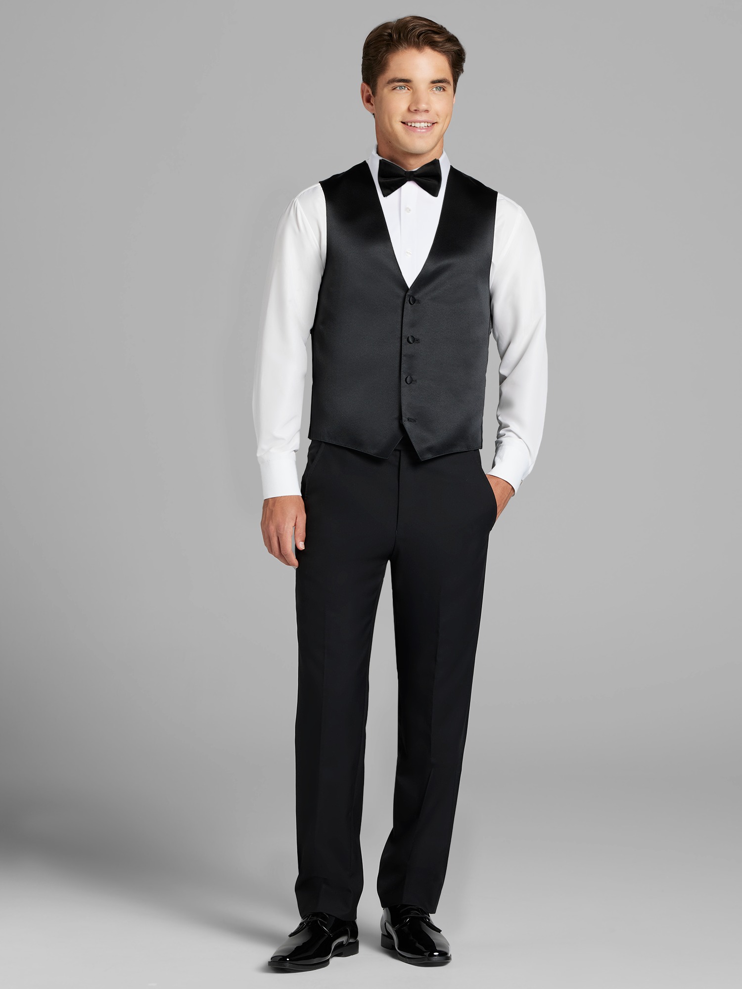 Black Shawl Lapel Tuxedo by Calvin Klein l Tuxedo Rental