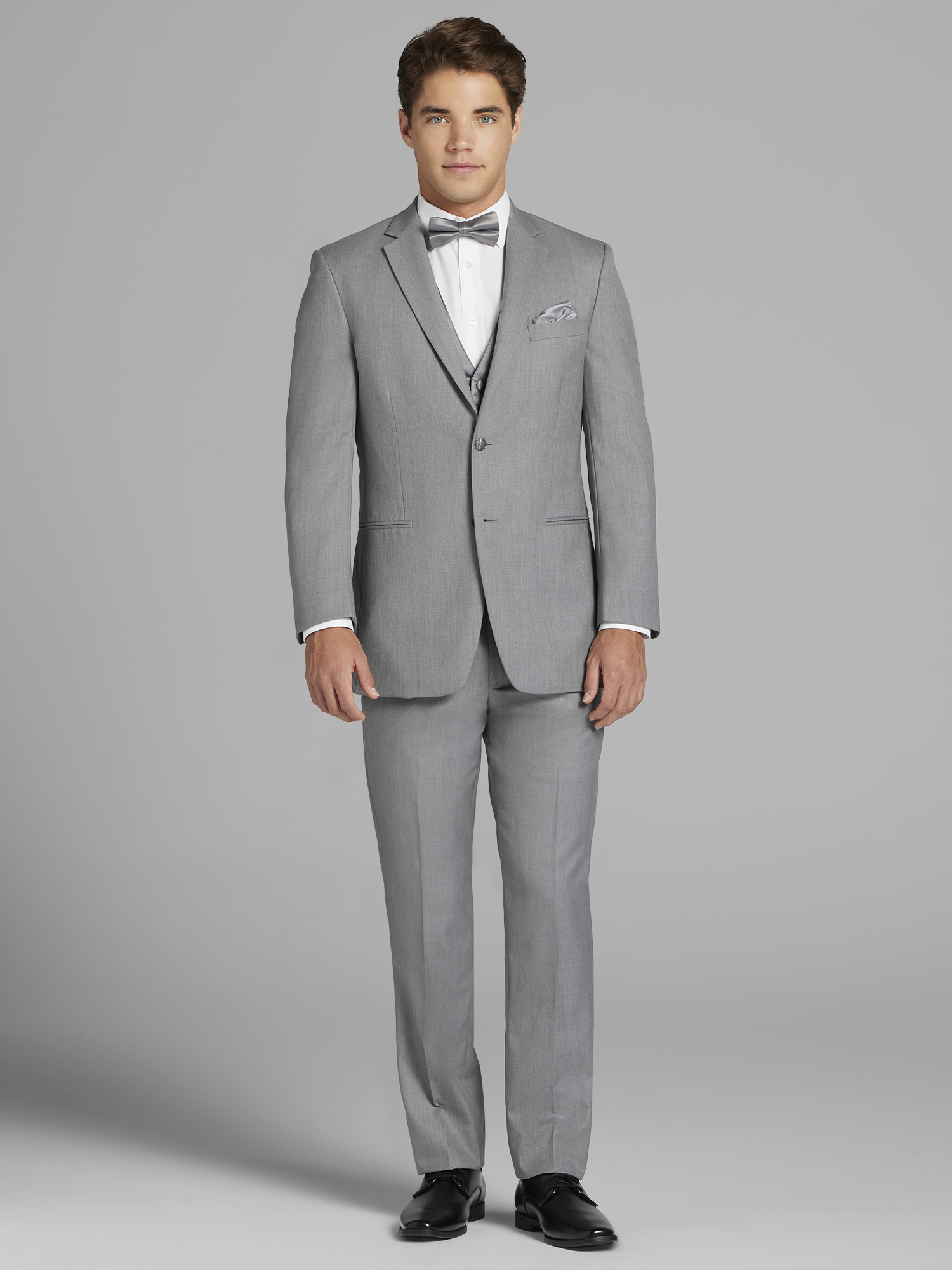 Complet Pronto Uomo gris à revers crantés