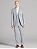 Smoking Joseph Abboud gris pâle à revers crantés à bordure de satin