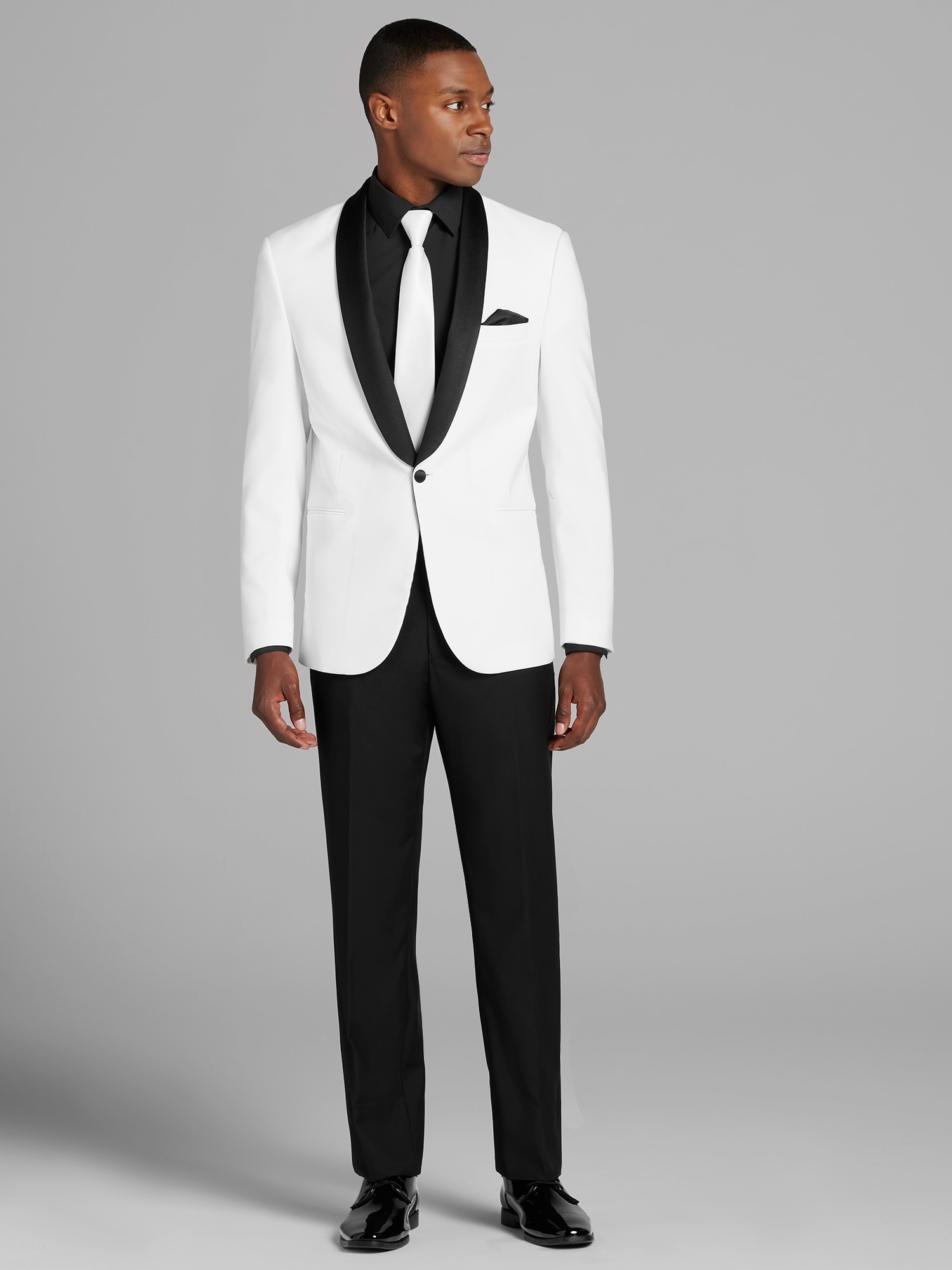 Smoking avec veston de soirée Calvin Klein blanc