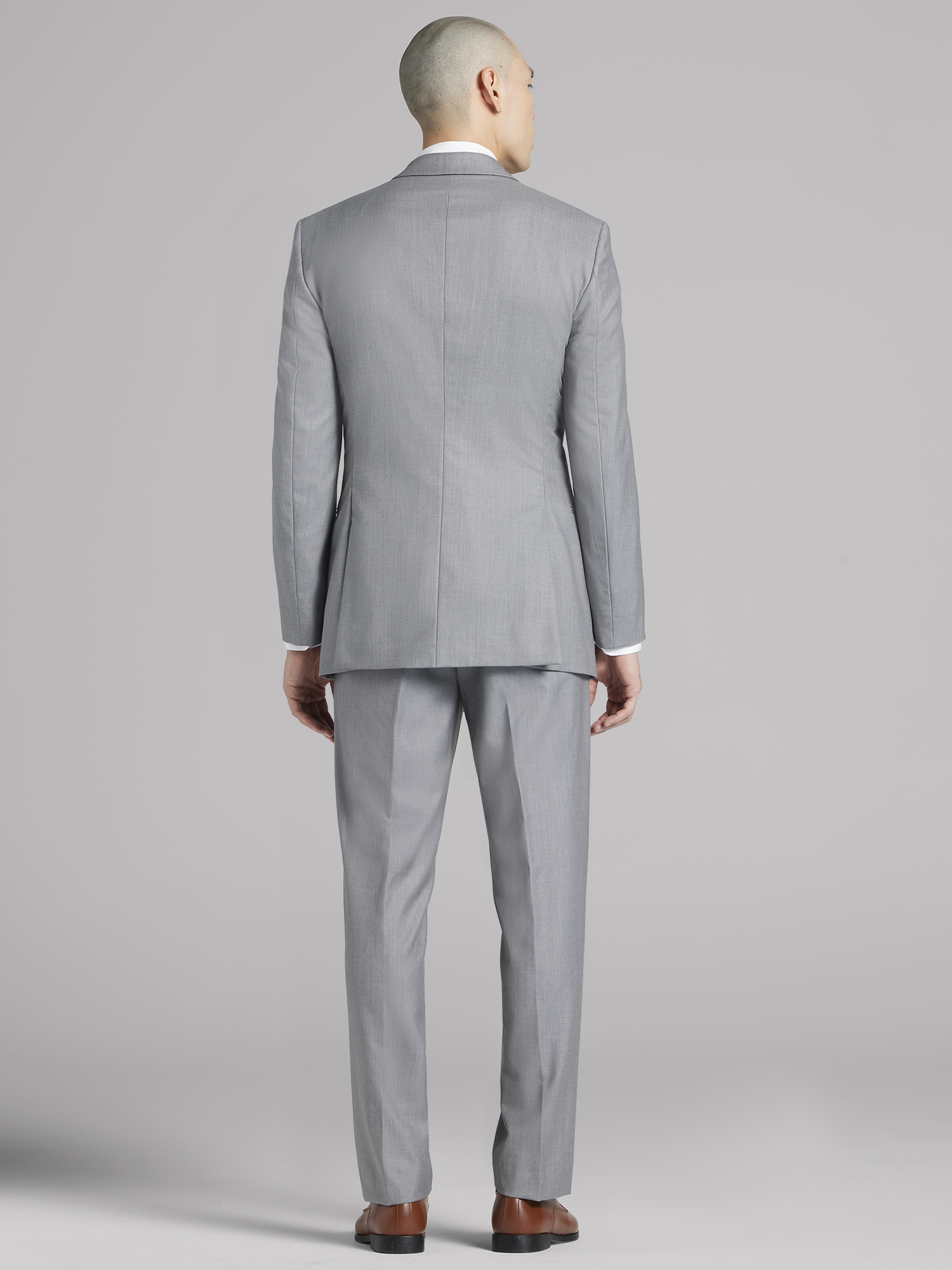 Complet Pronto Uomo gris à revers crantés