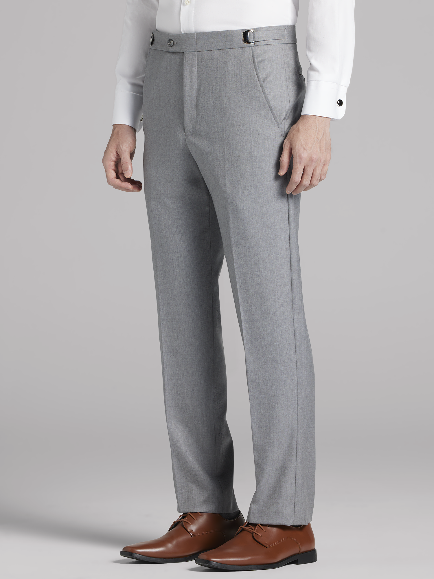 Complet Pronto Uomo gris à revers crantés
