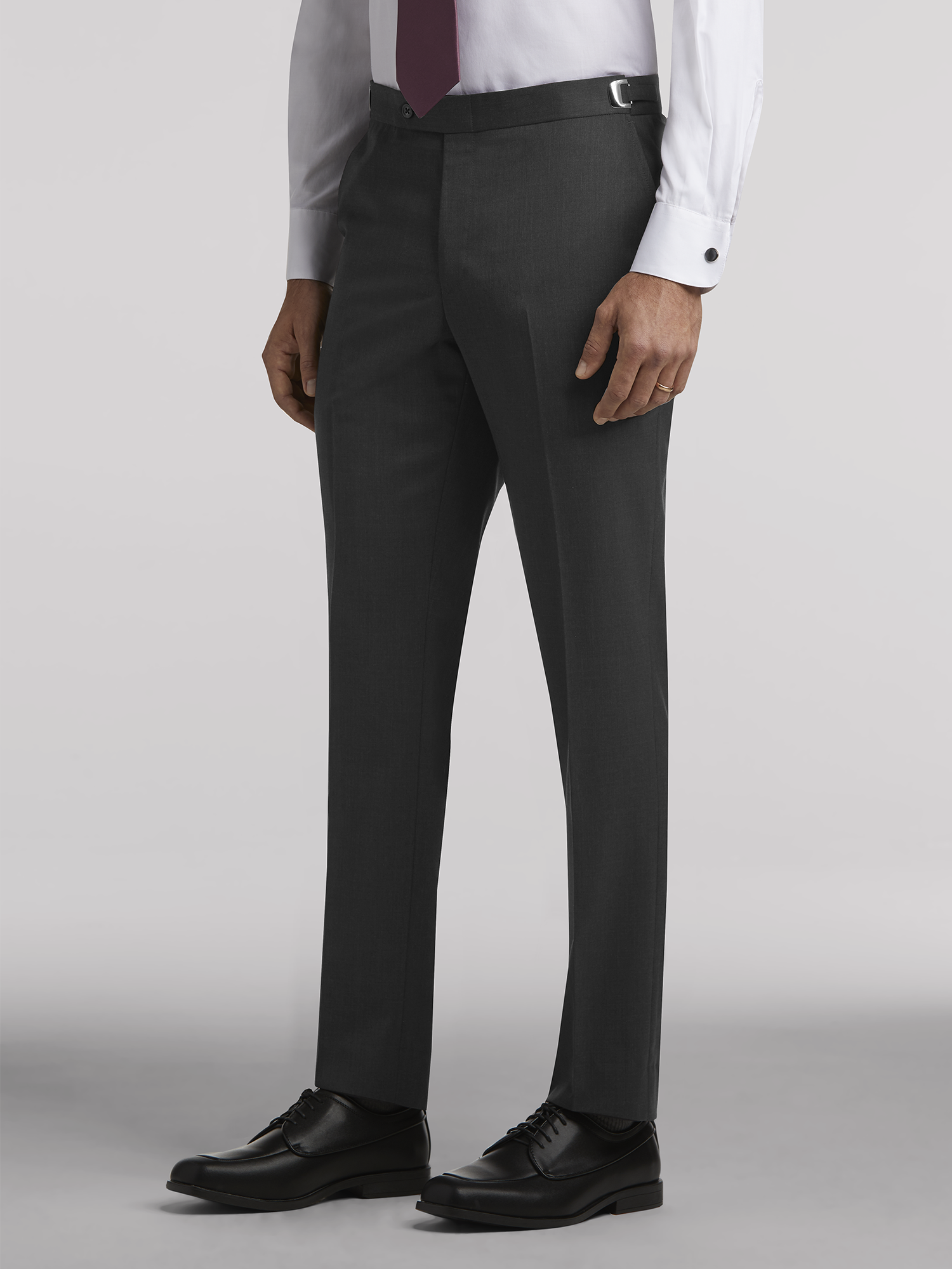 Charcoal Grey Stretch Wool Suit - Hangrr