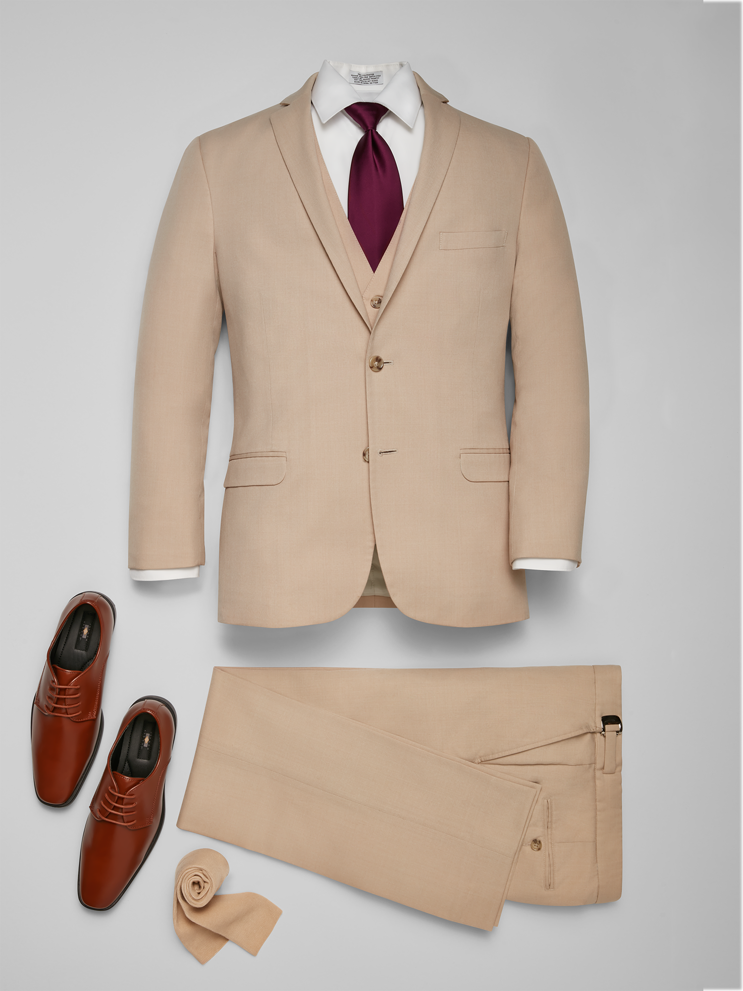 Vintage Tan, Ivory Suit by Pronto Uomo | Suit Rental